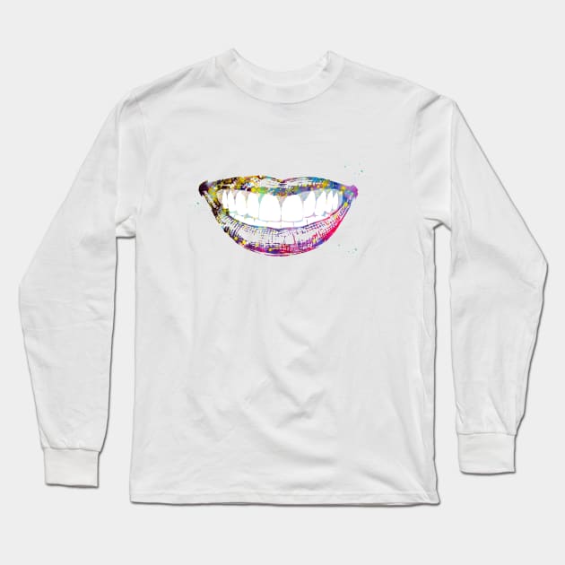 Smile Long Sleeve T-Shirt by erzebeth